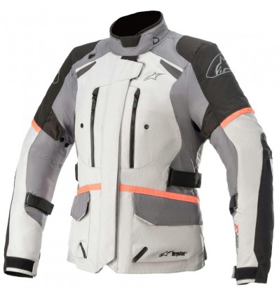 Giacca moto da donna Alpinestars Stella Andes V3 Drystar grigia e nera