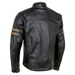 Giacca da moto in pelle Moore Legend nera Giacca da moto in pelle Moore Legend nera