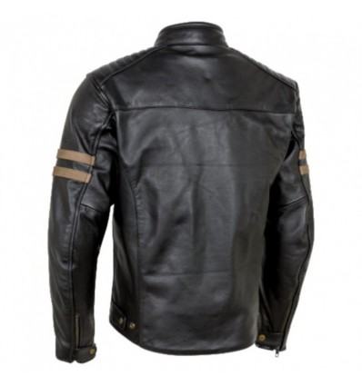Giacca da moto in pelle Moore Legend nera Giacca da moto in pelle Moore Legend nera