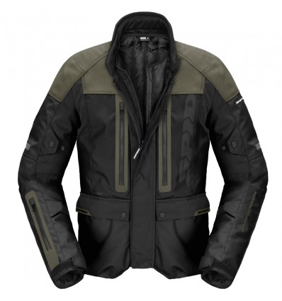 Giacca da moto Spidi Traveler 3 Evo H2Out nera e verde militare