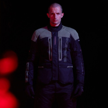 Giacca da moto Spidi Traveler 3 Evo H2Out nera e verde militare Giacca da moto Spidi Traveler 3 Evo H2Out nera e verde militare