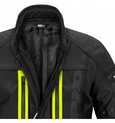 Giacca da moto Spidi Traveler 3 Evo H2Out nera e gialla Giacca da moto Spidi Traveler 3 Evo H2Out nera e gialla