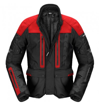 Giacca da moto Spidi Traveler 3 Evo H2Out nera e rossa