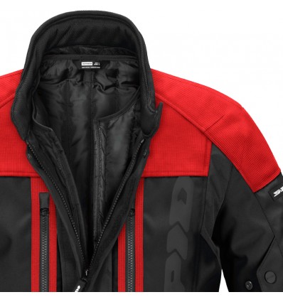 Giacca da moto Spidi Traveler 3 Evo H2Out nera e rossa Giacca da moto Spidi Traveler 3 Evo H2Out nera e rossa