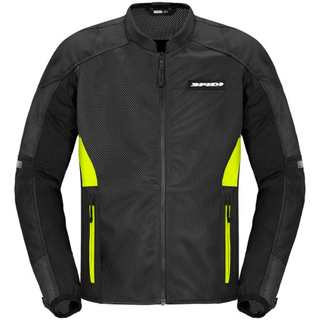 Giacca da moto Spidi Super Net nera e gialla fluo