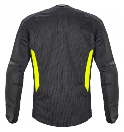 Giacca da moto Spidi Super Net nera e gialla fluo Giacca da moto Spidi Super Net nera e gialla fluo