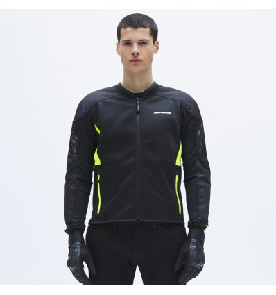 Giacca da moto Spidi Super Net nera e gialla fluo Giacca da moto Spidi Super Net nera e gialla fluo