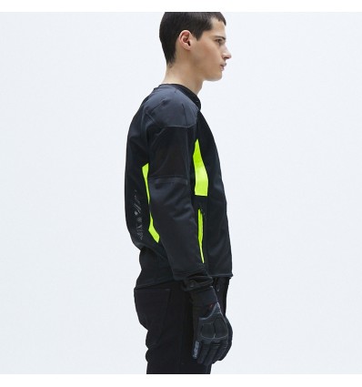 Giacca da moto Spidi Super Net nera e gialla fluo Giacca da moto Spidi Super Net nera e gialla fluo