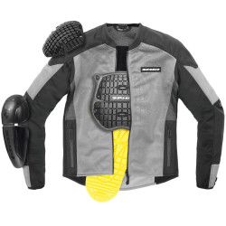 Giacca da moto Spidi Super Net grigia e nera Giacca da moto Spidi Super Net grigia e nera