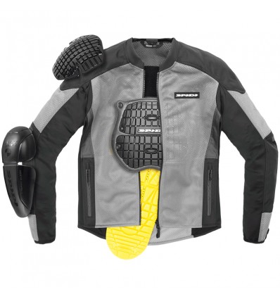 Giacca da moto Spidi Super Net grigia e nera Giacca da moto Spidi Super Net grigia e nera