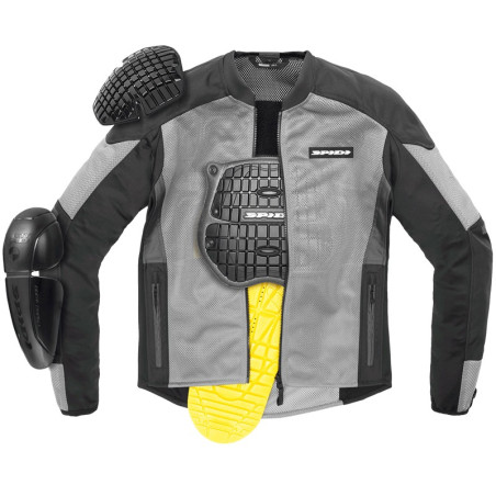 Giacca da moto Spidi Super Net grigia e nera Giacca da moto Spidi Super Net grigia e nera
