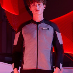 Giacca da moto Spidi Super Net grigia e nera Giacca da moto Spidi Super Net grigia e nera