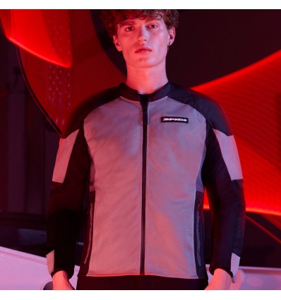 Giacca da moto Spidi Super Net grigia e nera Giacca da moto Spidi Super Net grigia e nera