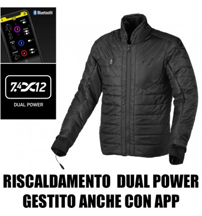 Giacca da moto Macna Paladyn riscaldata nera