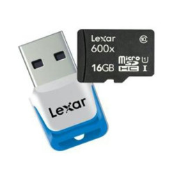 Scheda di memoria MicroSD 600x Lexar da 16GB classe 10