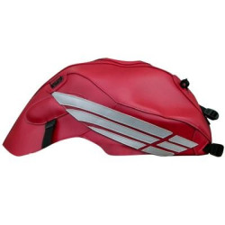 Copriserbatoio Bagster per Honda CBF 600N 08-12 in similpelle rosso scuro e acciaio