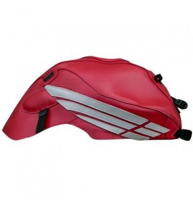 Copriserbatoio Bagster per Honda CBF 600N 08-12 in similpelle rosso scuro e acciaio
