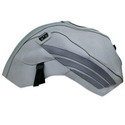 Copriserbatoio Bagster per Honda CBF 600N 08-12 in similpelle grigio chiaro e acciaio