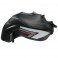 Copriserbatoio Bagster per Honda CBF 600N 08-12 in similpelle nero, acciaio e rosso