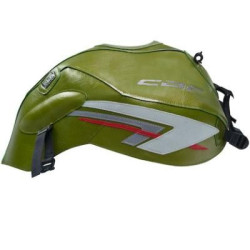 Copriserbatoio Bagster per Honda CBF 600N 08-12 in similpelle verde oliva, grigio e rosso