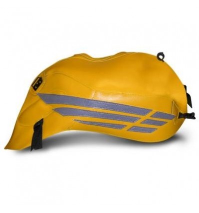 Copriserbatoio Bagster per Honda CBF 600N 08-12 in similpelle giallo oro e acciaio