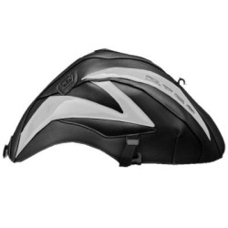 Copriserbatoio Bagster per Kawasaki Z750 07-12 in similpelle nero e grigio metal