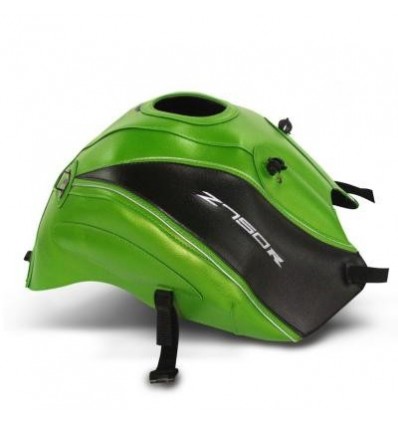 Copriserbatoio Bagster per Kawasaki Z750R 11-12 in similpelle verde madreperla, nero e argento Copriserbatoio Bagster per Kawasaki Z750R 11-12 in similpelle verde madreperla, nero e argento