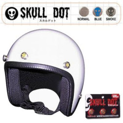 Set 3 bottoni da casco Skull Dot con grafica in vari co