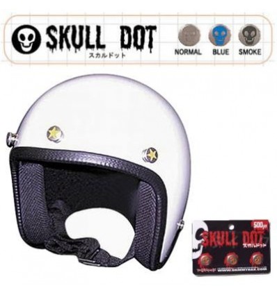 Set 3 bottoni da casco Skull Dot con grafica in vari co Set 3 bottoni da casco Skull Dot con grafica in vari co