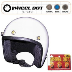 Set 3 bottoni da casco Wheel Dot con grafica in vari co