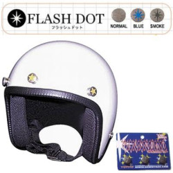 Set 3 bottoni da casco Flash Dot con grafica in vari co