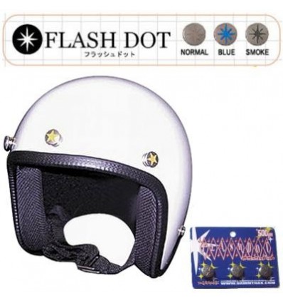 Set 3 bottoni da casco Flash Dot con grafica in vari co Set 3 bottoni da casco Flash Dot con grafica in vari co