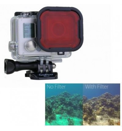 Filtro PolarPro Aqua3+ rosso in vetro per GoPro Hero3+ Filtro PolarPro Aqua3+ rosso in vetro per GoPro Hero3+