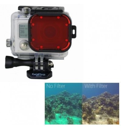 Filtro PolarPro Aqua3 rosso in vetro per GoPro Hero3 Filtro PolarPro Aqua3 rosso in vetro per GoPro Hero3