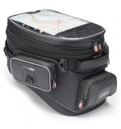 Borsa da serbatoio a sgancio rapido Givi XS308 Tanklock enduro a volume variabile da 17 a 20 lt nera