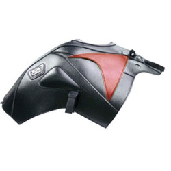 Copriserbatoio Bagster per Honda CBF600 S 04-11 in similpelle nero con deco rosso scuro