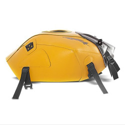 Copriserbatoio Bagster per Aprilia RS4 125 dal 2013 in similpelle zafferano e nero