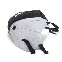 Copriserbatoio Bagster per Aprilia Caponord 1200 in similpelle nero, nero opaco e grigio