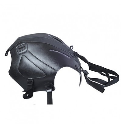 Copriserbatoio Bagster per Aprilia Caponord 1200 in similpelle nero opaco e nero