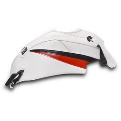 Copriserbatoio Bagster per Honda CBR 600 F 2011 in similpelle bianco con triangolo rosso e nero