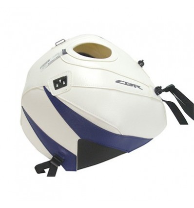 Copriserbatoio Bagster per Honda CBR 600 RR 2013 in similpelle bianco e deco blu baltico