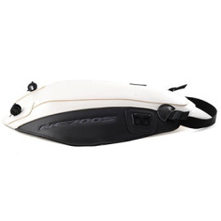 Copriserbatoio Bagster per Honda NC 700 S 2012 in similpelle bianco e grigio chiaro
