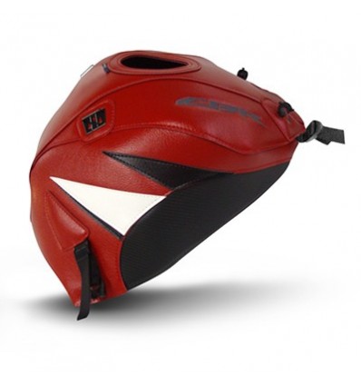 Copriserbatoio Bagster per Honda CBR 1000RR 12-16 in similpelle rosso con triangolo nero e bianco