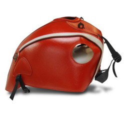 Copriserbatoio Bagster per Honda CB 1100 dal 2013 in similpelle rosso con deco grigio chiaro e nero