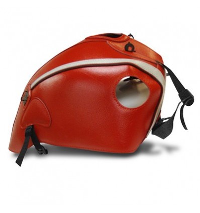 Copriserbatoio Bagster per Honda CB 1100 dal 2013 in similpelle rosso con deco grigio chiaro e nero