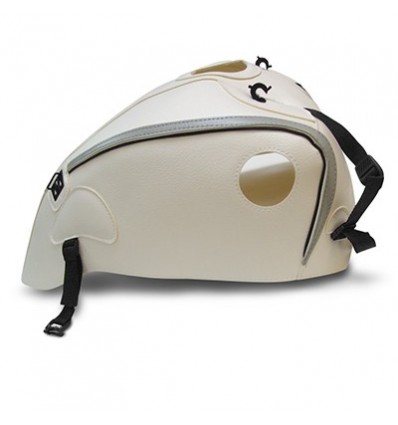 Copriserbatoio Bagster per Honda CB 1100 dal 2013 in similpelle bianco con deco grigio chiaro e nero