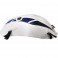 Copriserbatoio Bagster per Suzuki GSX-R 1000 09-16 in similpelle bianco con triangolo blu