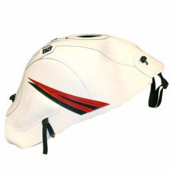 Copriserbatoio Bagster per Suzuki GSX 1300R Hayabusa 08-18 bianco, rosso e grigio acciaio