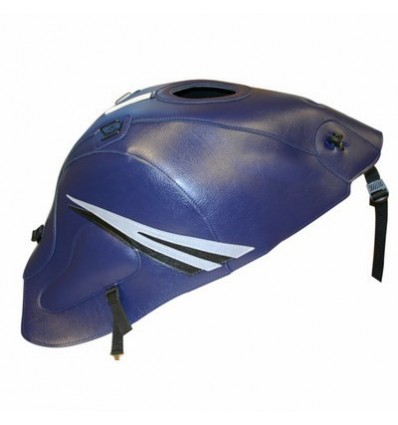 Copriserbatoio Bagster per Suzuki GSX 1300R Hayabusa 08-18 blu scuro, deco acciaio e nero Copriserbatoio Bagster per Suzuki GSX 1300R Hayabusa 08-18 blu scuro, deco acciaio e nero
