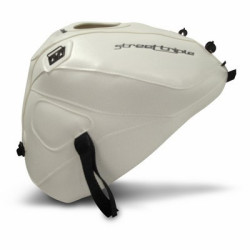 Copriserbatoio Bagster per Triumph Street Triple 675R dal 2013 in similpelle bianco